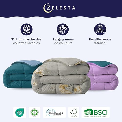 Zelesta Royalbed Couette 135 x 200 cm (4 Saisons) | Anti-Allergénique | Lavable sans housse | Comfor 2023 | Couette Hive