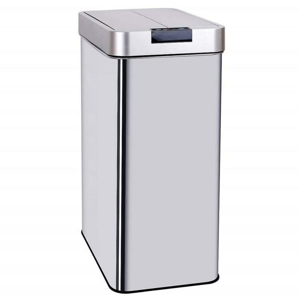Poubelle de cuisine automatique 70L SILVERLAKE en acier inox, grande capacité avec ouverture papillon